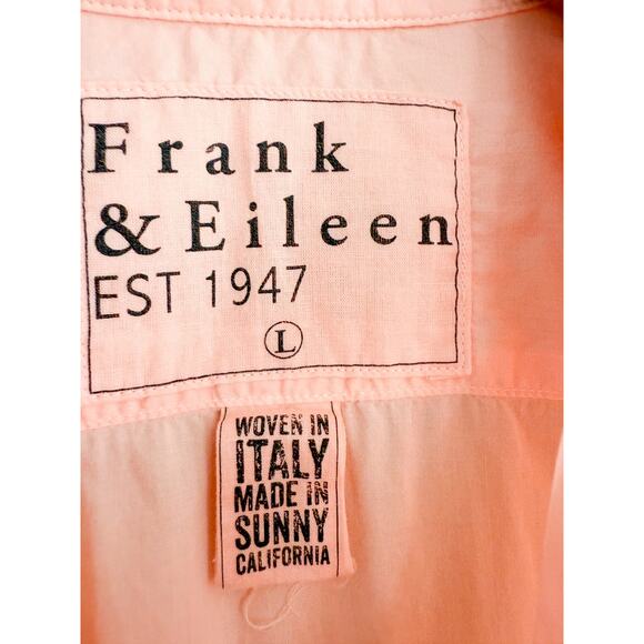 Frank & Eileen | Eileen Relaxed Button-Up | Featherweight | Tangerine | Sz L - Picture 7 of 13